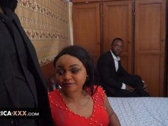 Hot black threesome in africa - big tits big ass ebony trio
