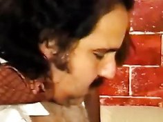 Black girl loves big fat mature cock in pussy in mouth